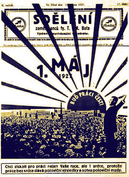 O oslavch Svtku prce ve Zln informuj noviny v roce 1927