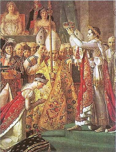 V roce 1804 se v pask katedrle Notre Dame odehrla slavnostn korunovace Napoleona Bonaparta na csae Francouz