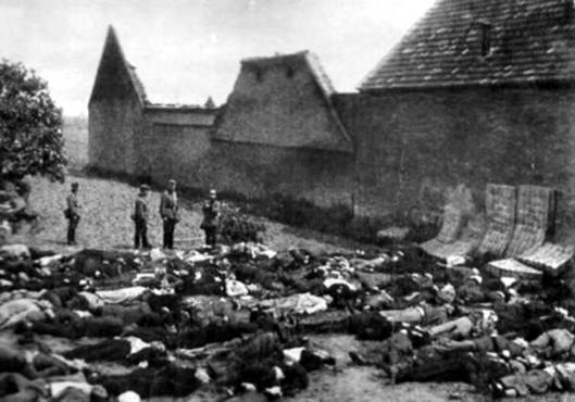 Obti nacistickch vrad v Lidicch po atenttu na Reinharda Heydricha